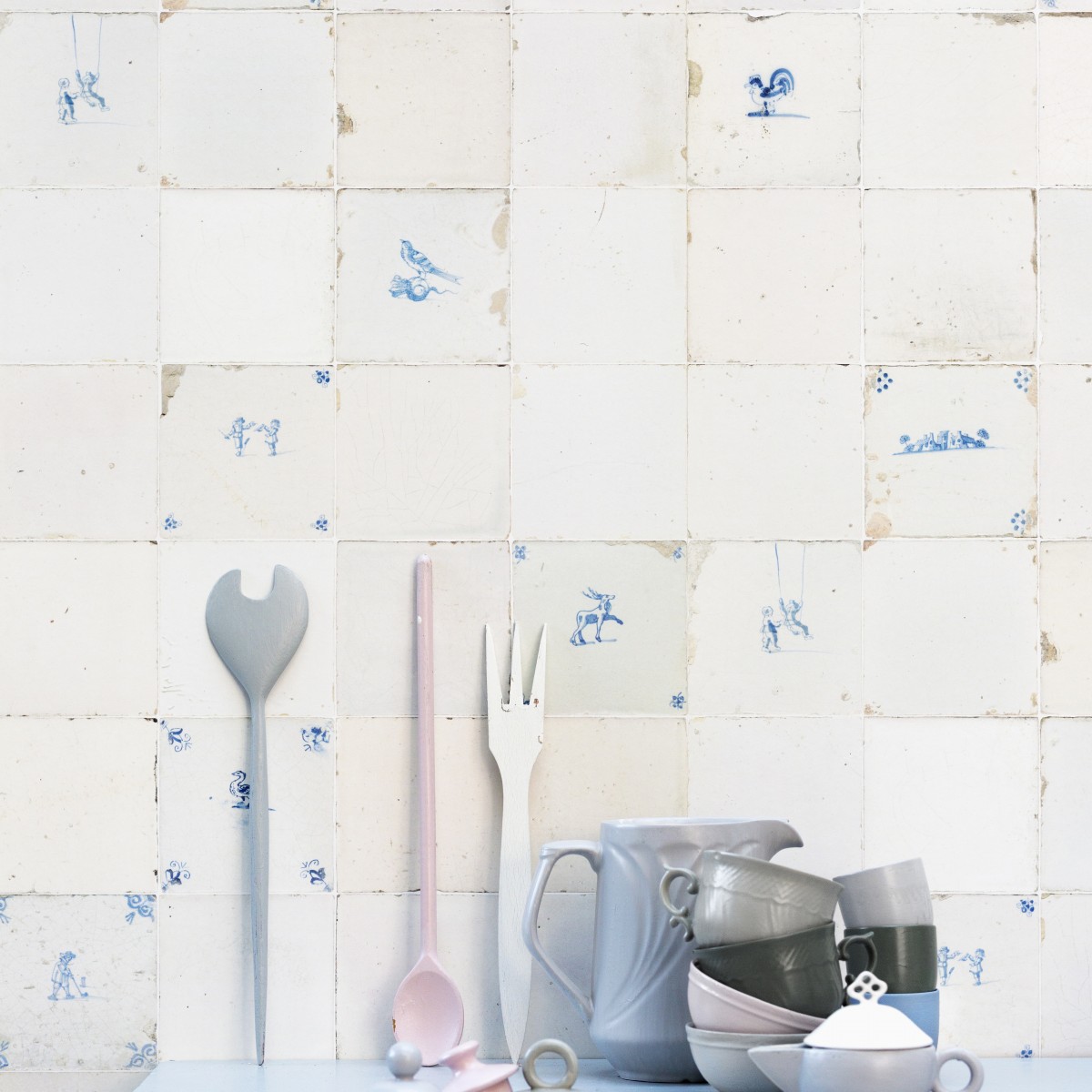 Tapet pentru copii Tiles - studio ditte