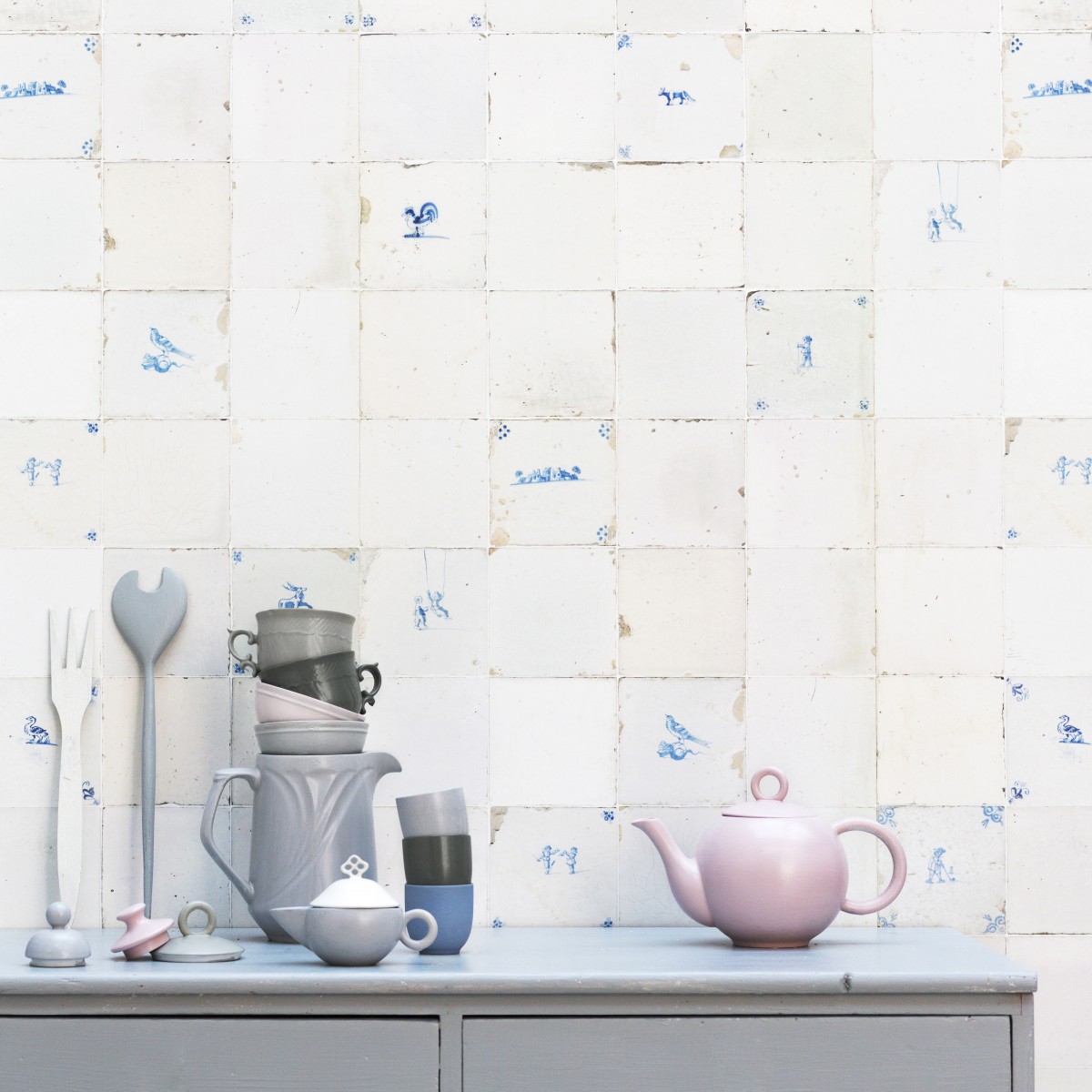 Tapet pentru copii Tiles - studio ditte