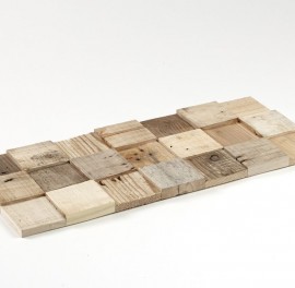 Panouri decorative din lemn reciclat Reclaimed - Cube - 7 plăci 21.5x50.5cm