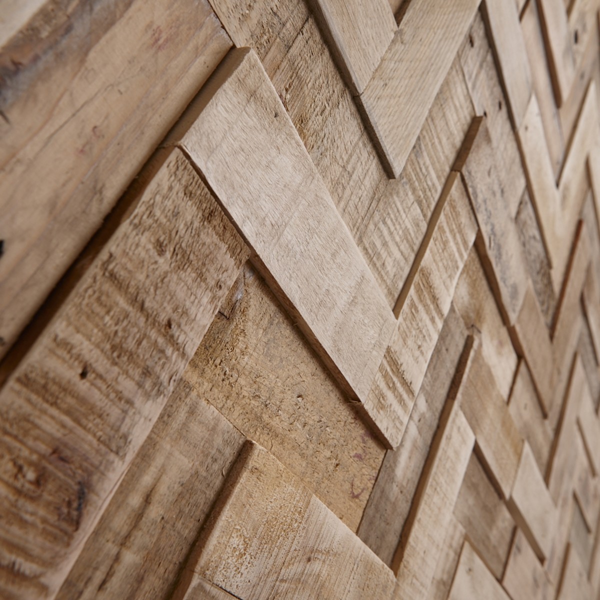 Panouri decorative din lemn reciclat Reclaimed - Herringbone -8 plăci 21.5x50.5cm