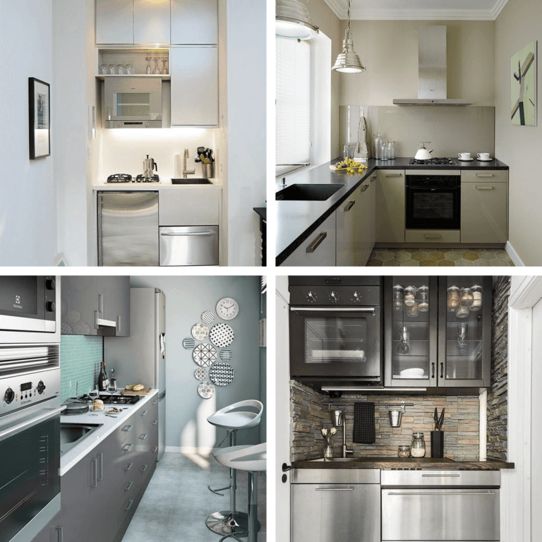 Bucatarie mica moderna inox