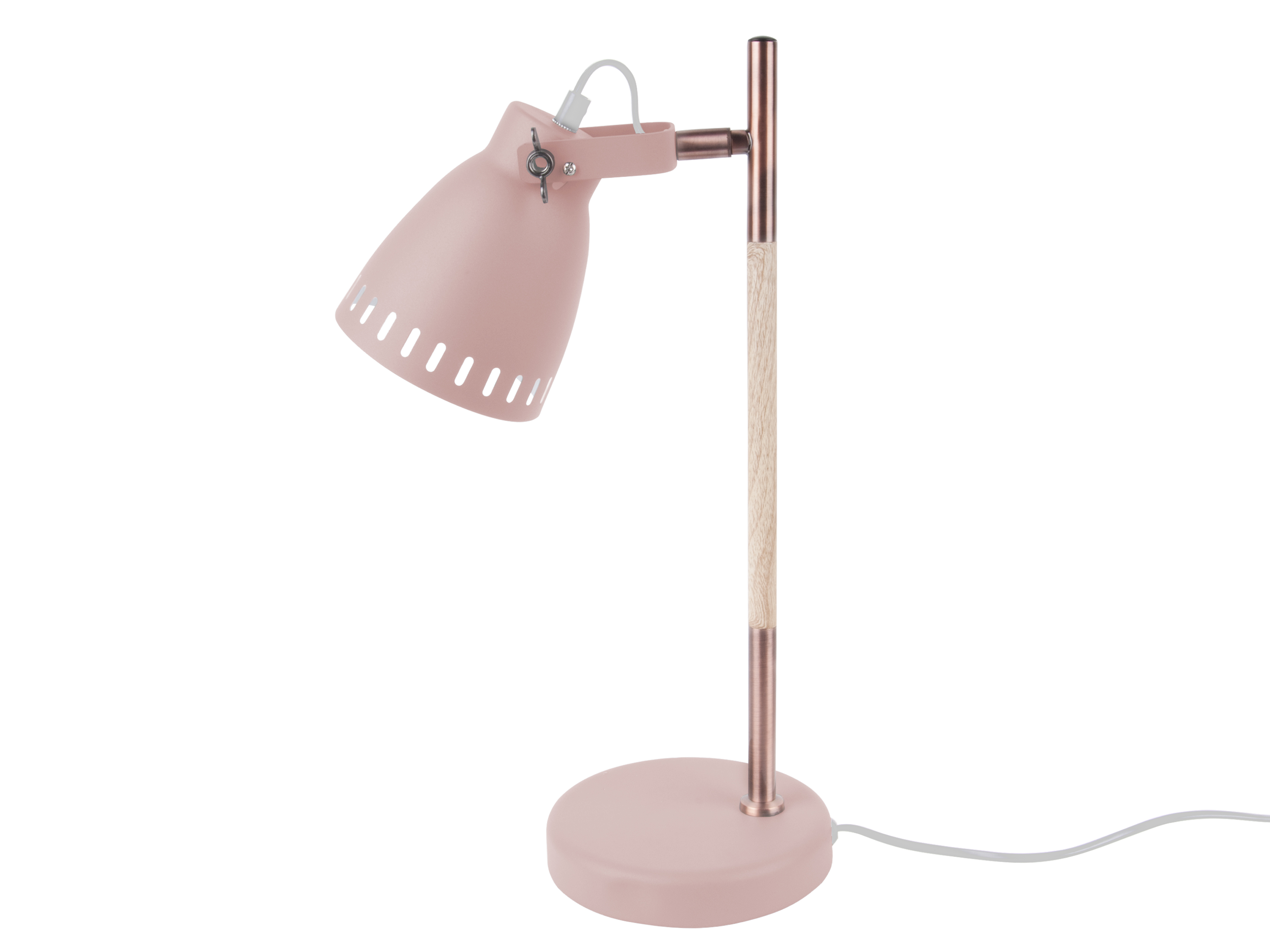 Lampă de birou Mingle cu lemn roz, Leitmotiv Leitmotiv