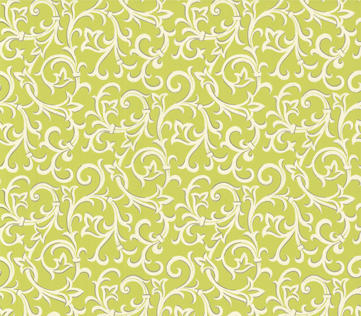 Tapet Brodsworth, Lime Green Luxury Patterned, 1838 Wallcoverings, 5.3mp / rola 1838