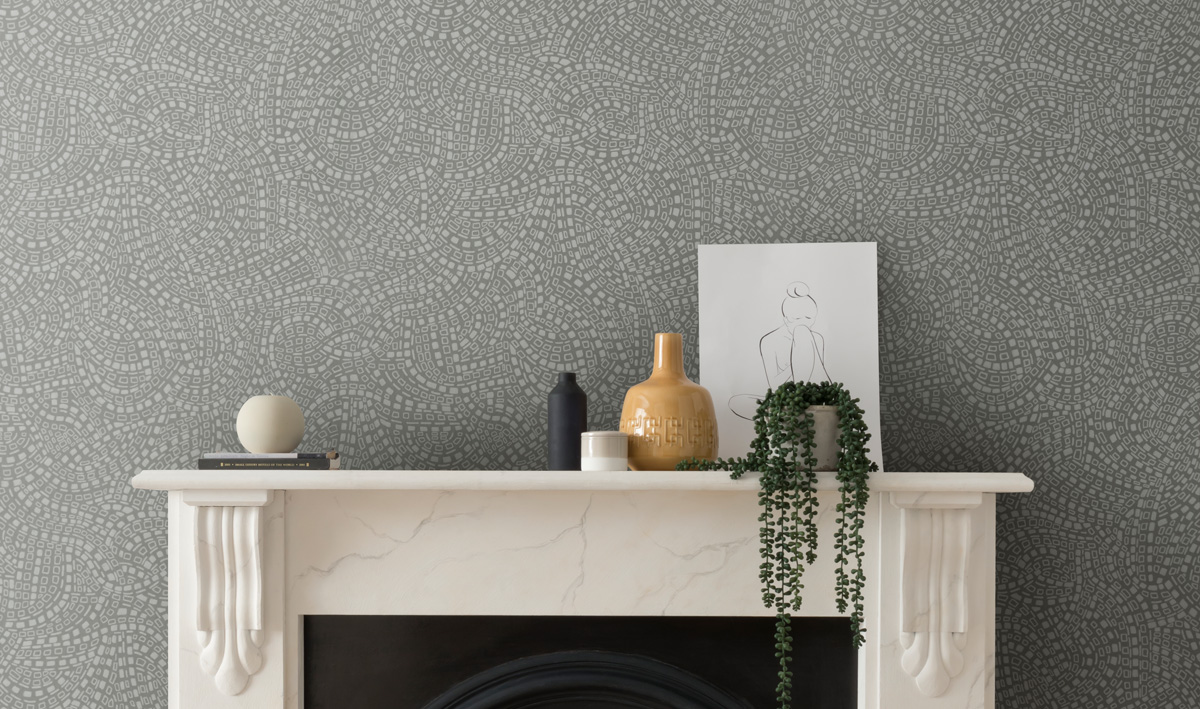Tapet Mosaic, Marble Grey Luxury, 1838 Wallcoverings, 5.3mp / rola