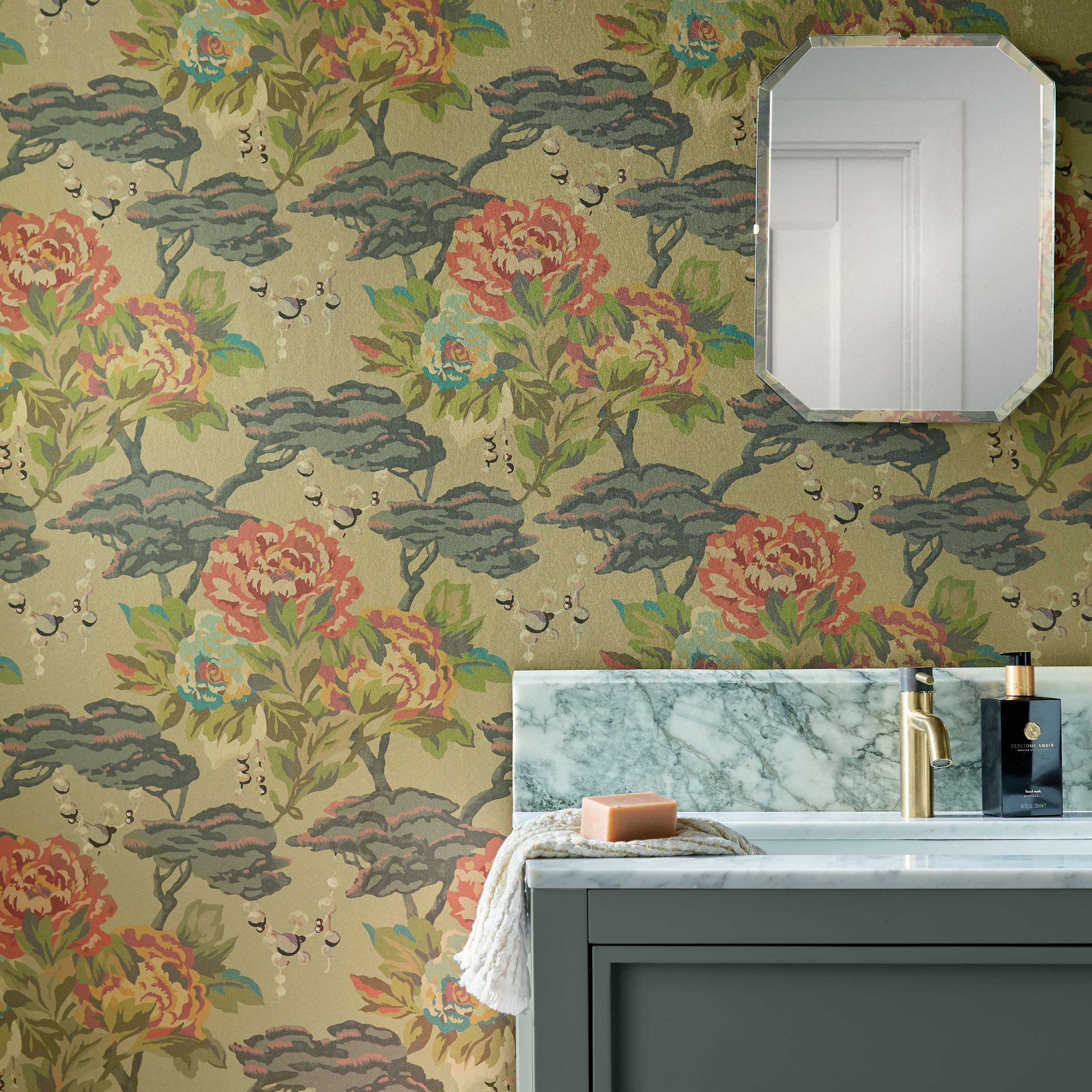 Tapet paeonia, lacquer gold, 1838 wallcoverings, 5.3mp / rola 
