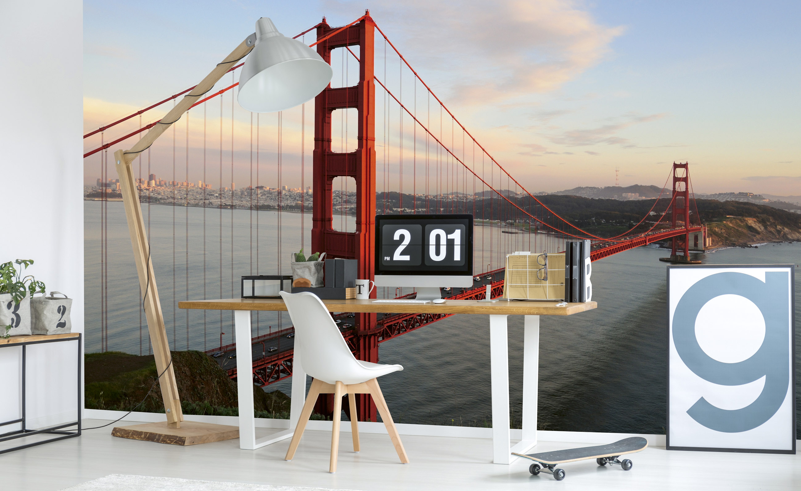 Foto tapet 3d golden gate, dimex, 5 fâșii, 375 x 250cm 
