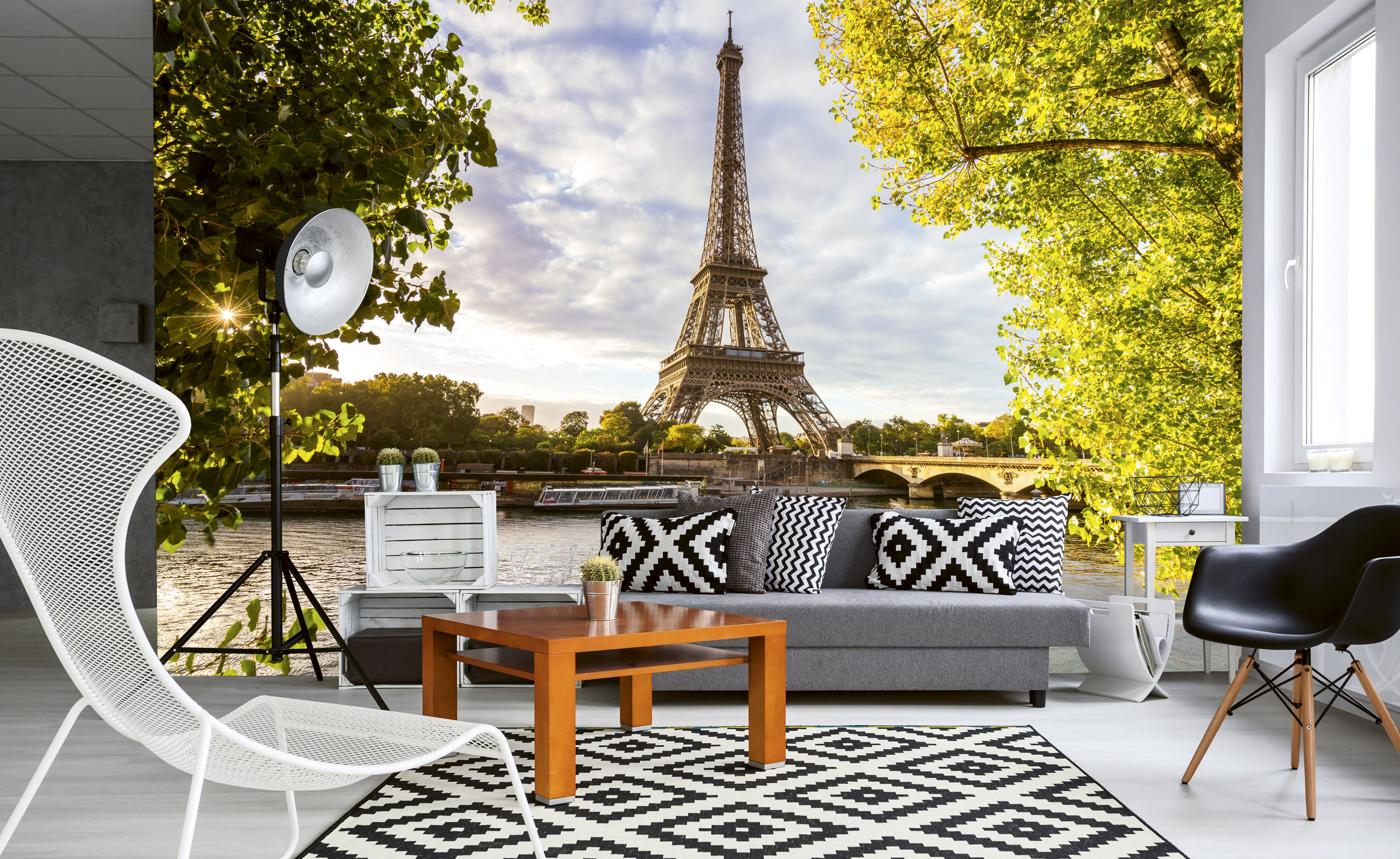 Foto tapet 3d siene paris, dimex, 5 fâșii, 375 x 250cm 