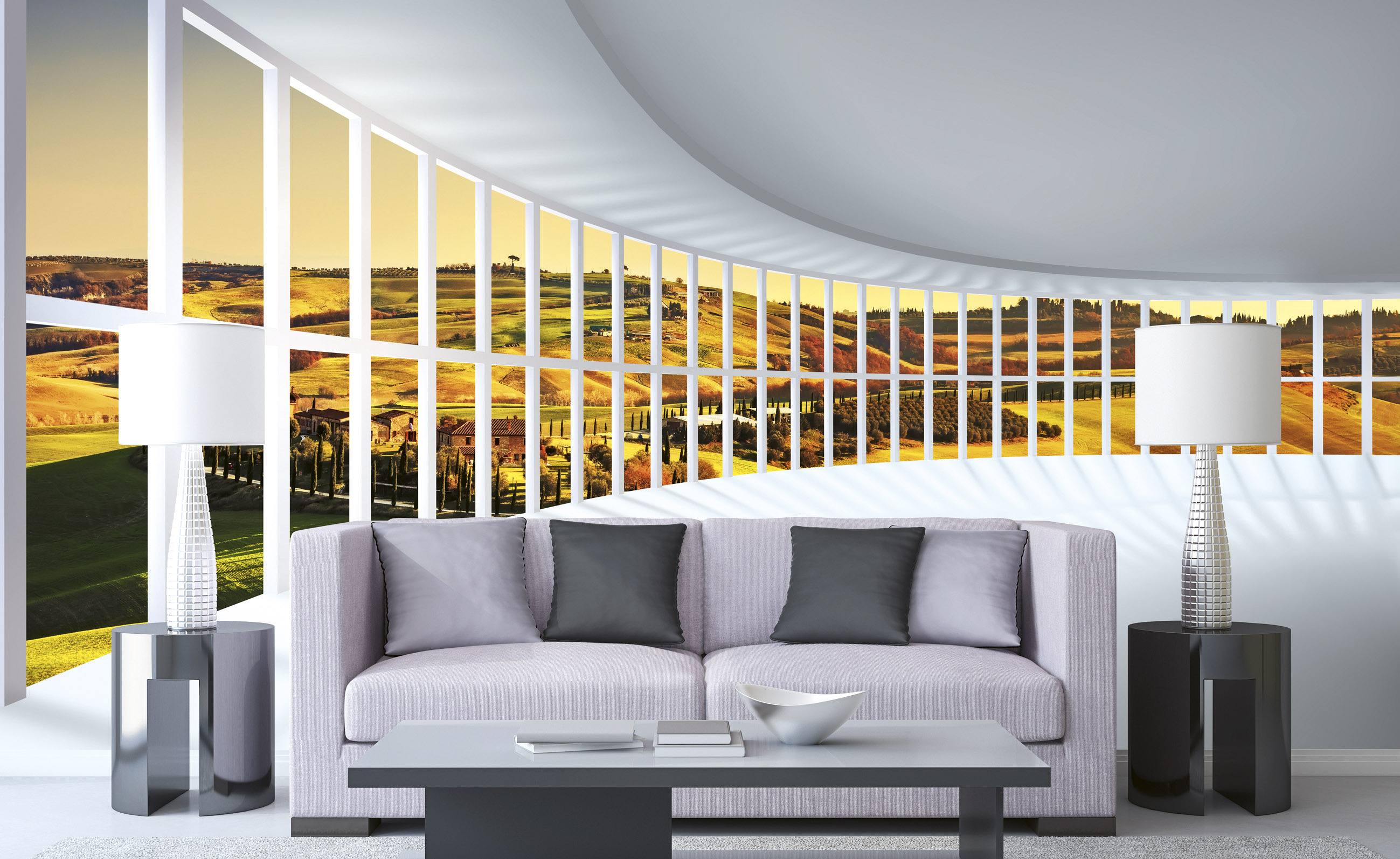 Foto tapet 3d rounded interier, dimex, 5 fâșii, 375 x 250cm 