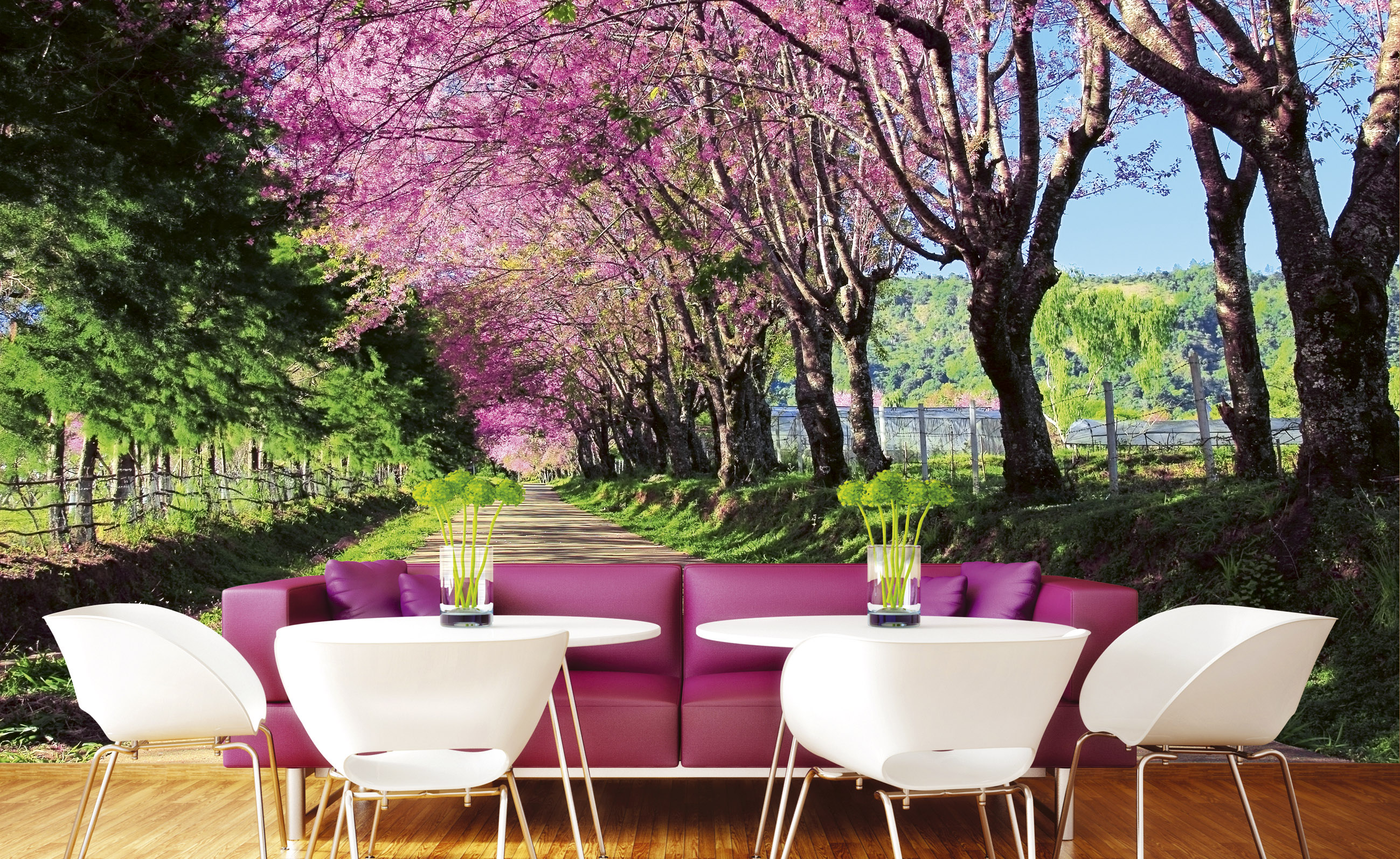 Foto tapet 3D Blossom Alley, Dimex, 5 fâșii, 375 x 250cm