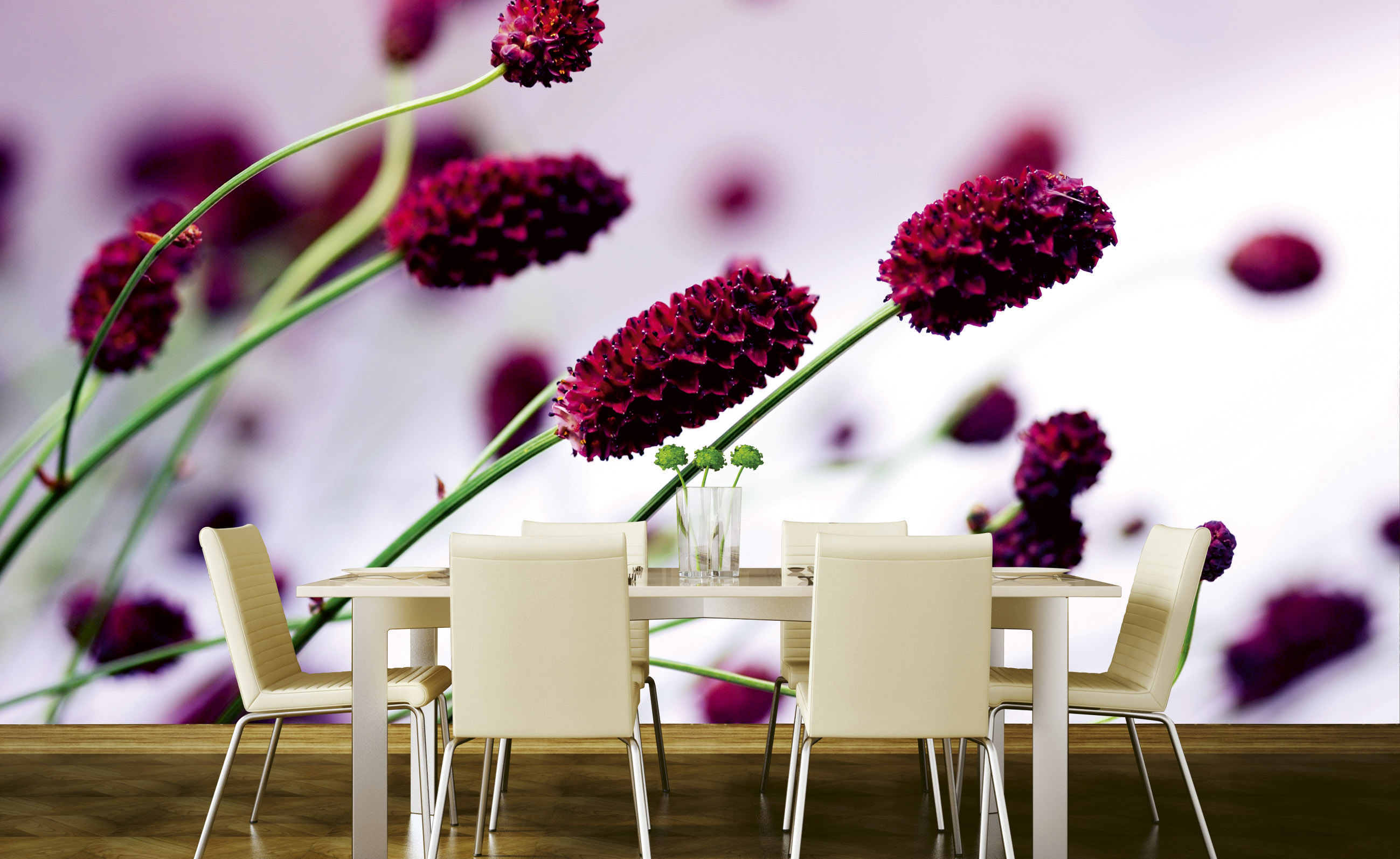 Foto tapet 3d floral violet, dimex, 5 fâșii, 375 x 250cm 
