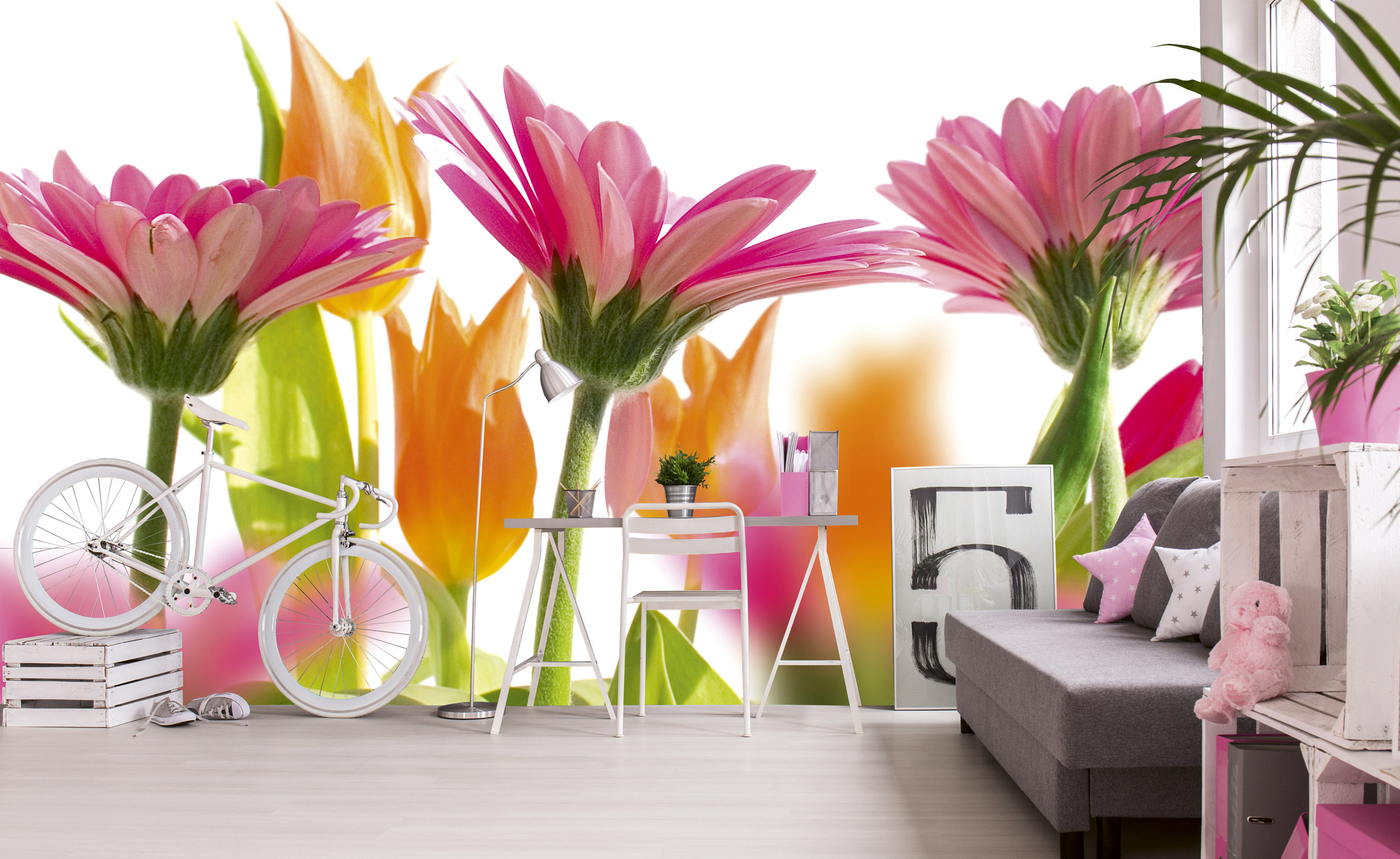 Foto tapet 3d spring flowers, dimex, 5 fâșii, 375 x 250cm 