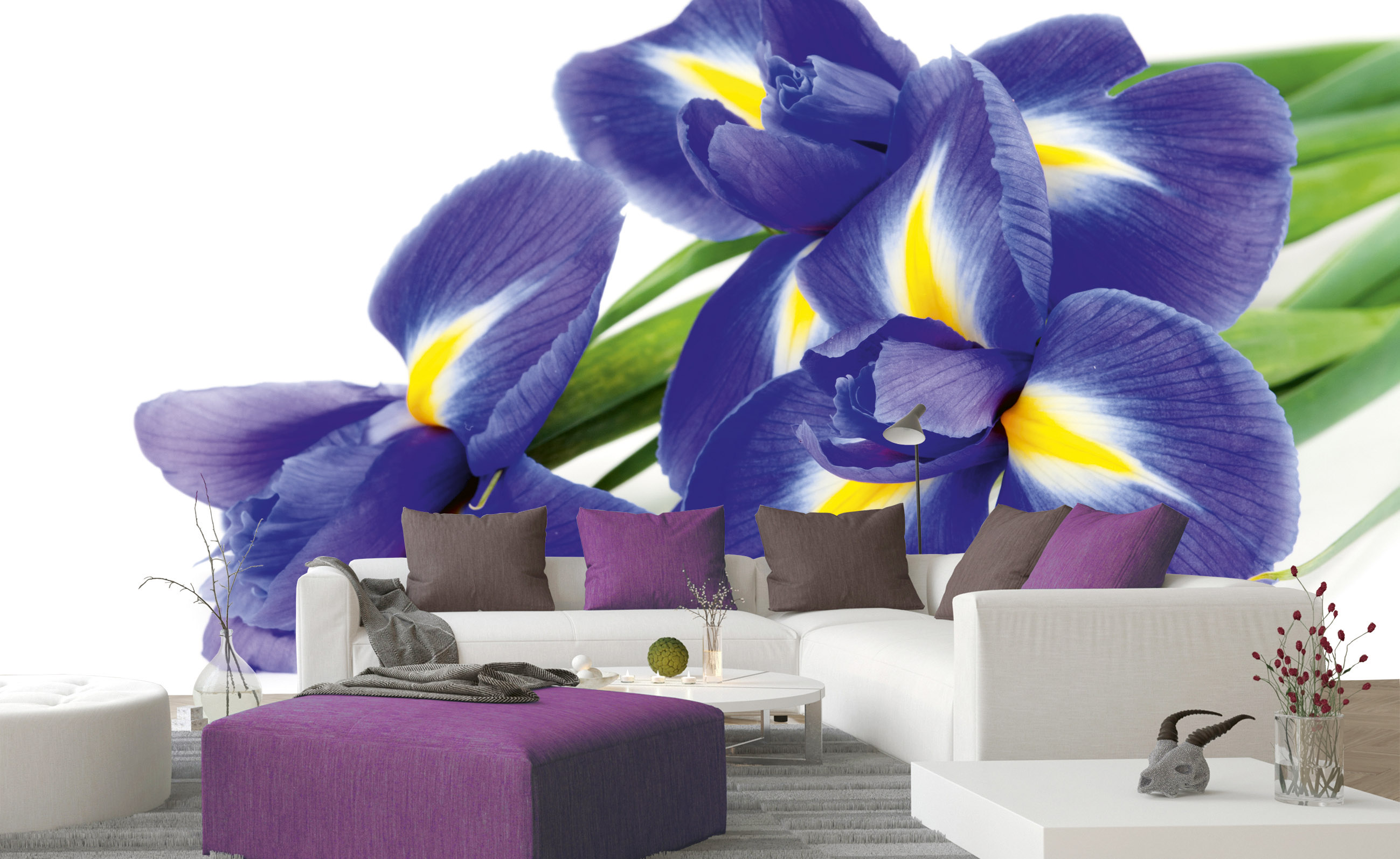 Foto tapet 3d iris, dimex, 5 fâșii, 375 x 250cm 