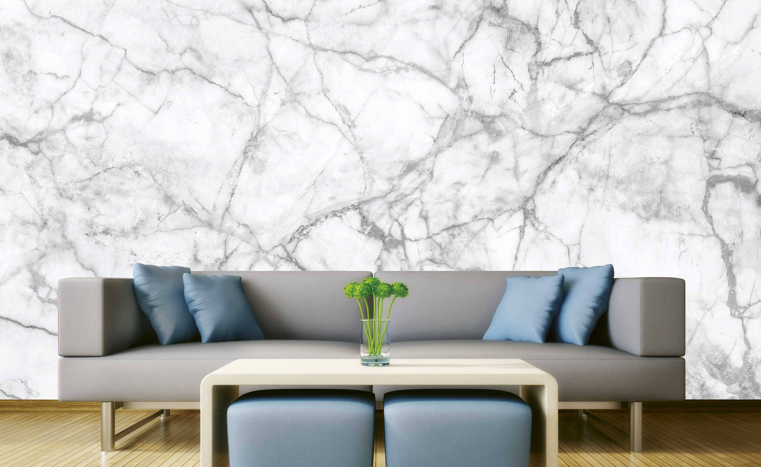 Foto tapet 3D White Marble, Dimex, 5 fâșii, 375 x 250cm