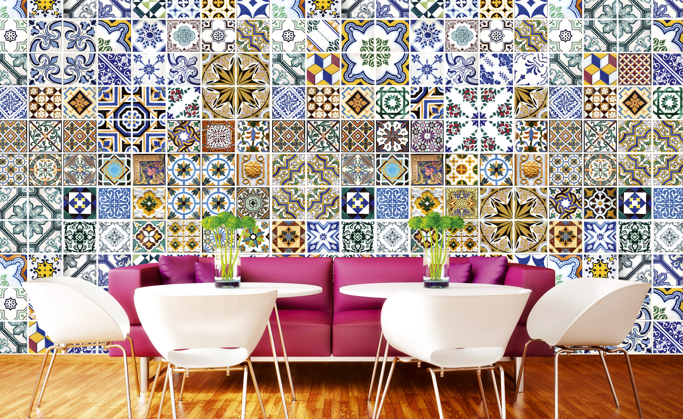 Foto tapet 3d portugal tiles, dimex, 5 fâșii, 375 x 250cm 