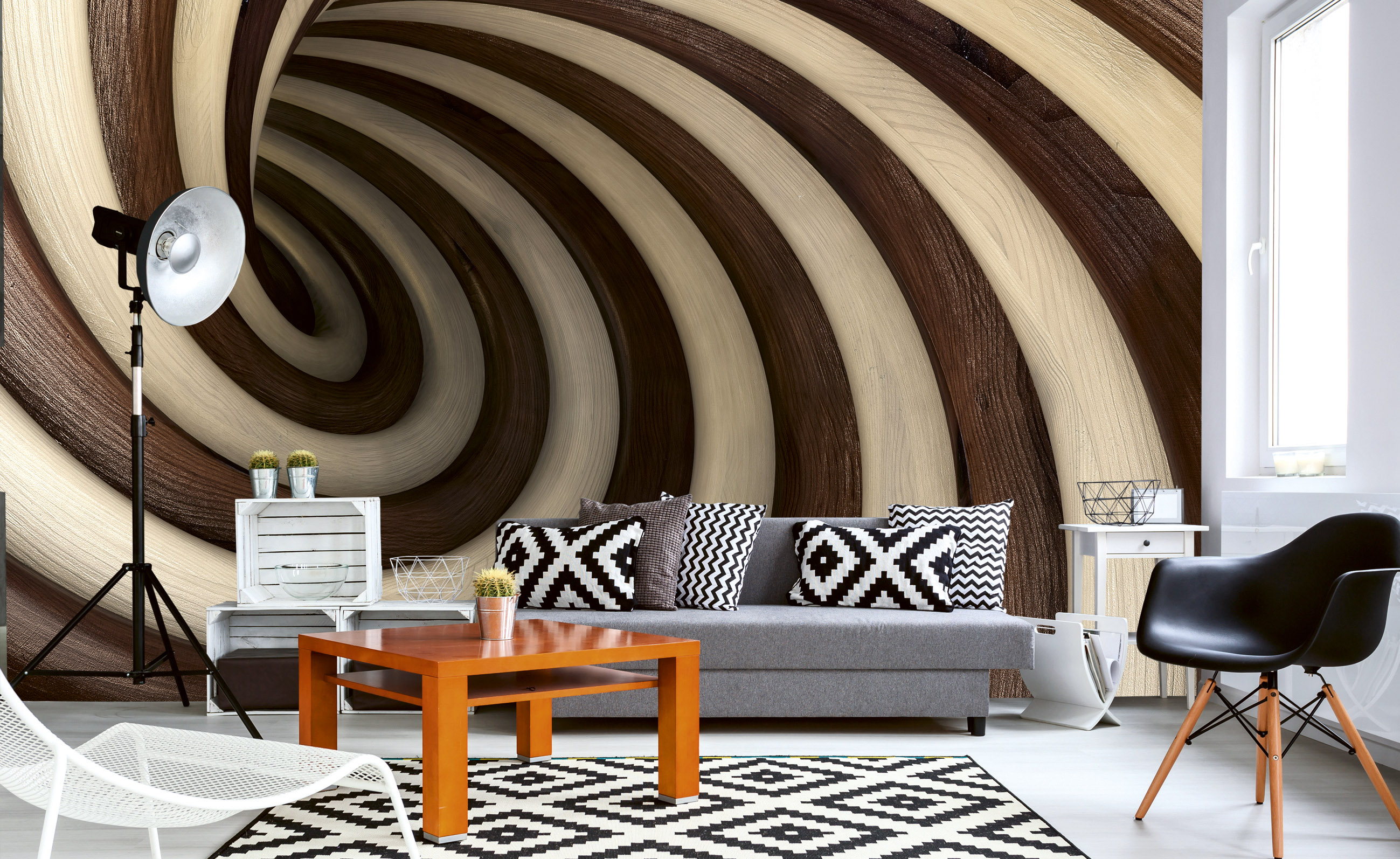 Foto tapet 3d twisted tunel, dimex, 5 fâșii, 375 x 250cm 