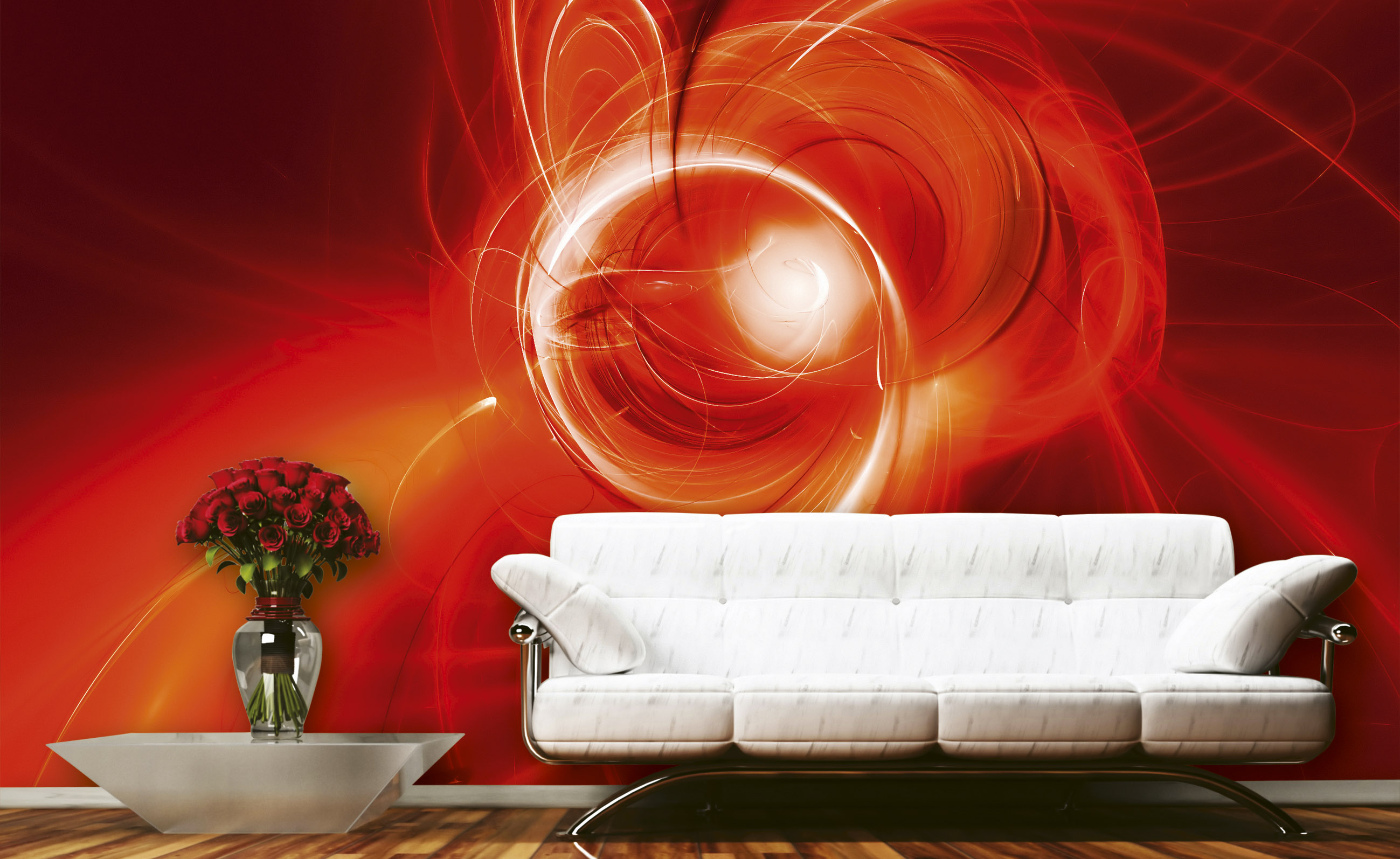 Foto tapet 3d red abstract, dimex, 5 fâșii, 375 x 250cm 