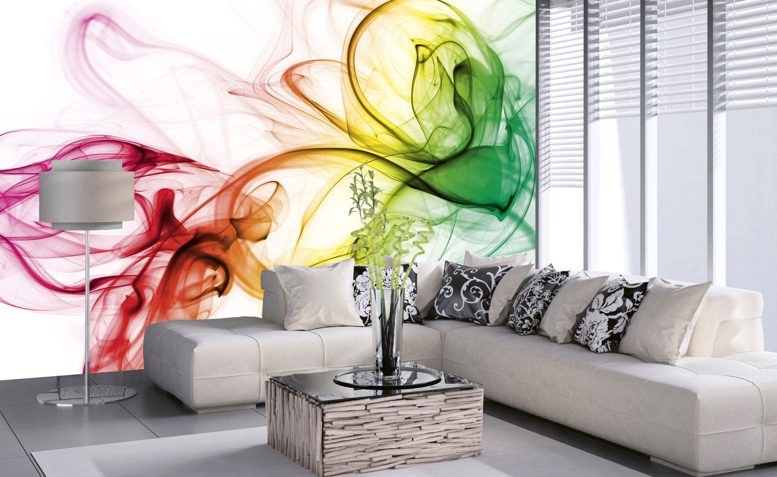 Foto tapet 3d warm smoke, dimex, 5 fâșii, 375 x 250cm 