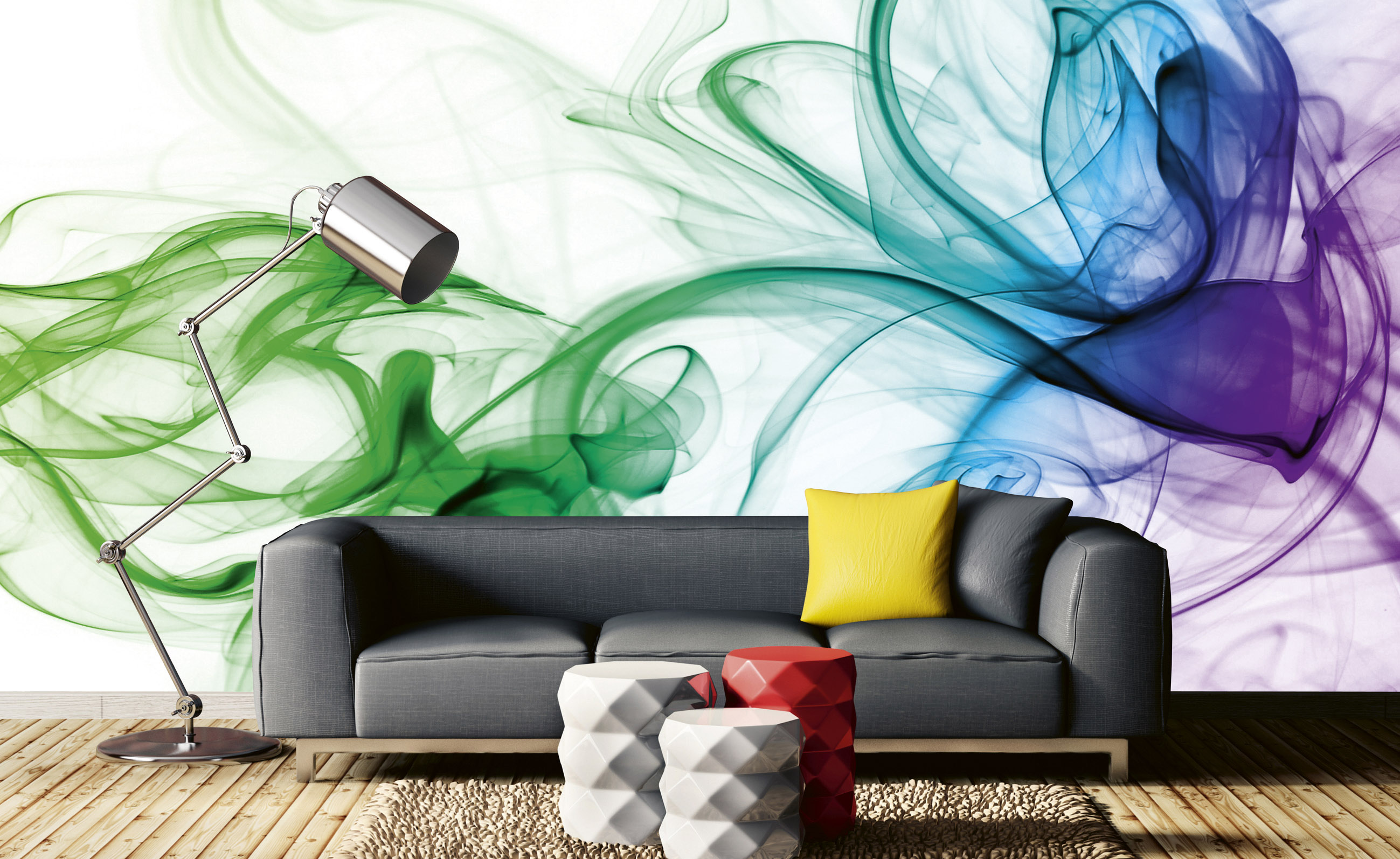 Foto tapet 3d cold smoke, dimex, 5 fâșii, 375 x 250cm 