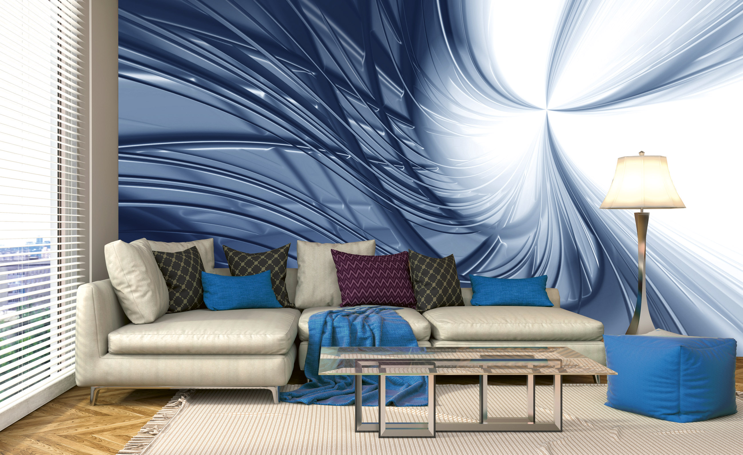 Foto tapet 3d lines abstraction, dimex, 5 fâșii, 375 x 250cm 