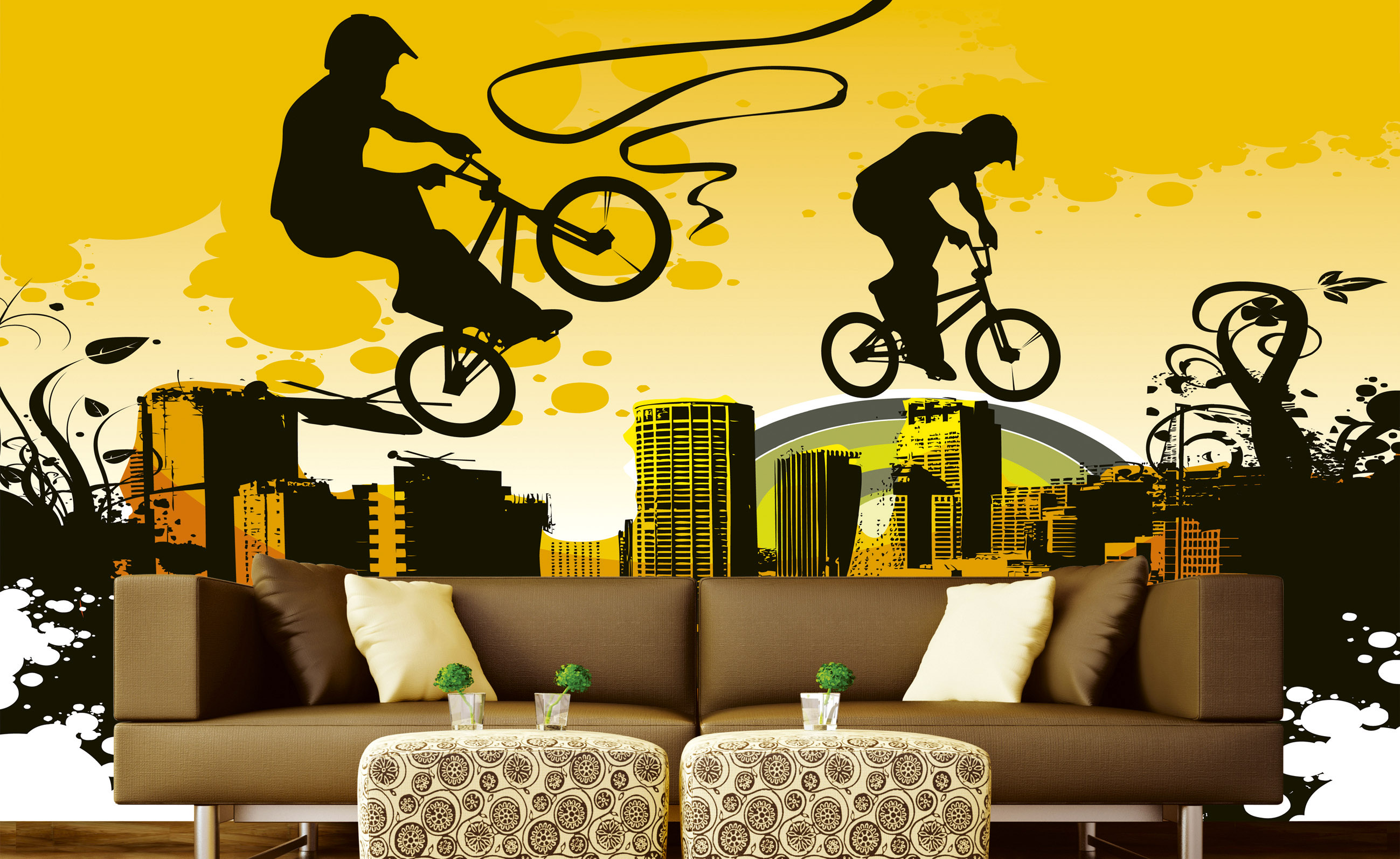 Foto tapet 3d bicycle, dimex, 5 fâșii, 375 x 250cm 