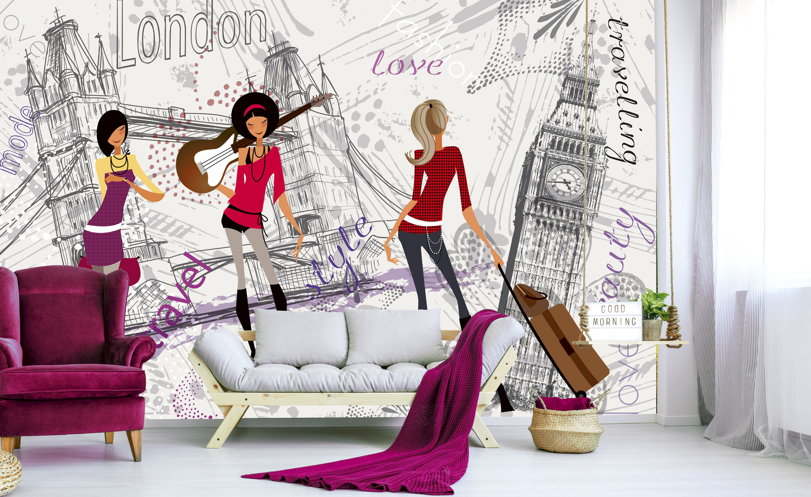 Foto tapet 3d london style, dimex, 5 fâșii, 375 x 250cm 
