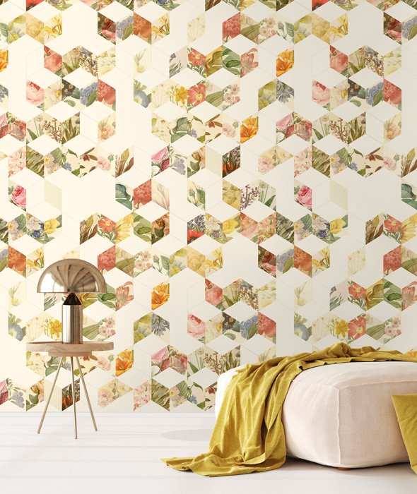 Tapet designer keziah flowers, original - feathr 