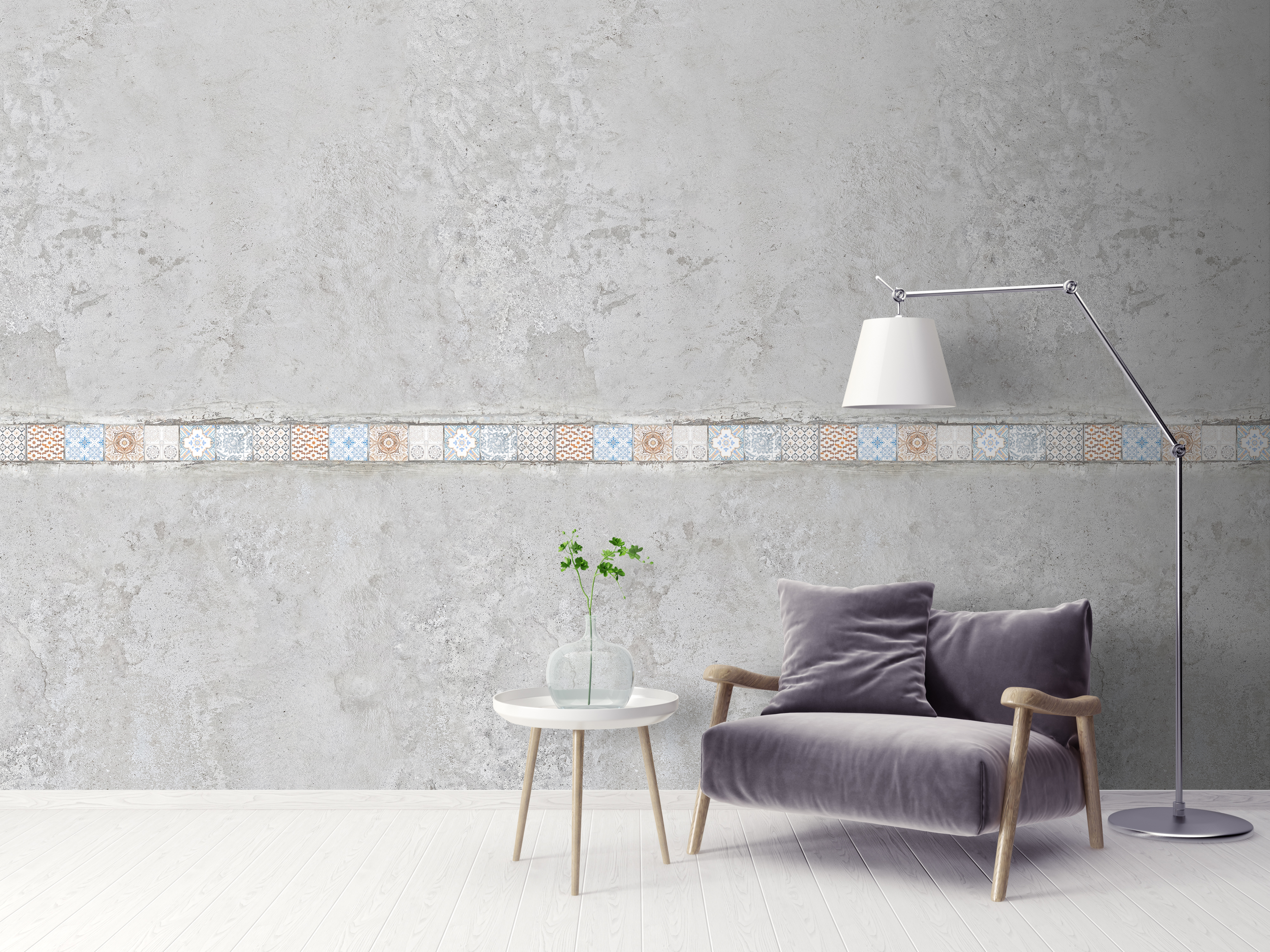 Tapet designer Sicilian Avenue (Tile Concrete) – Feathr Feathr