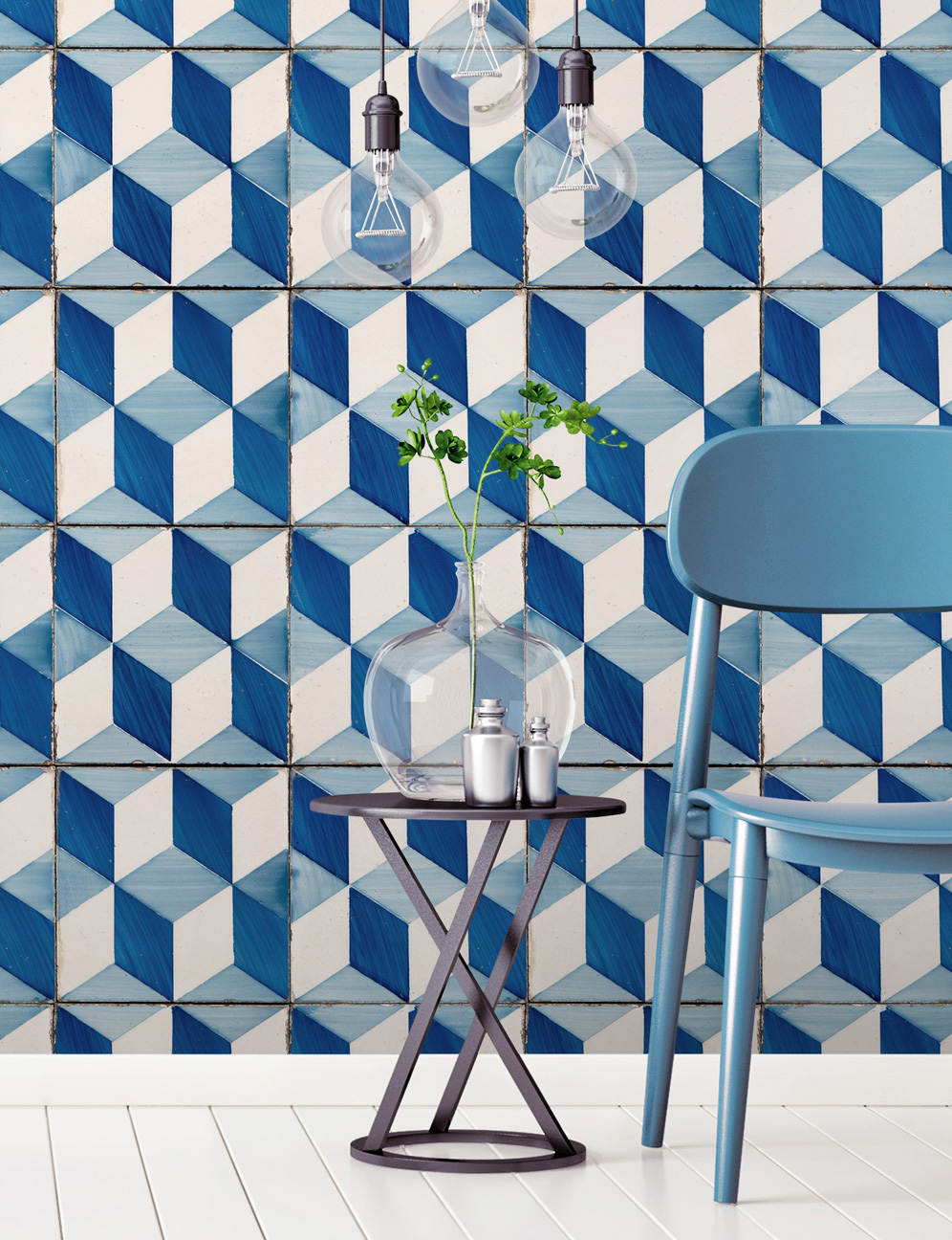 Tapet designer Lisbon (Portuguese Tile) – Feathr