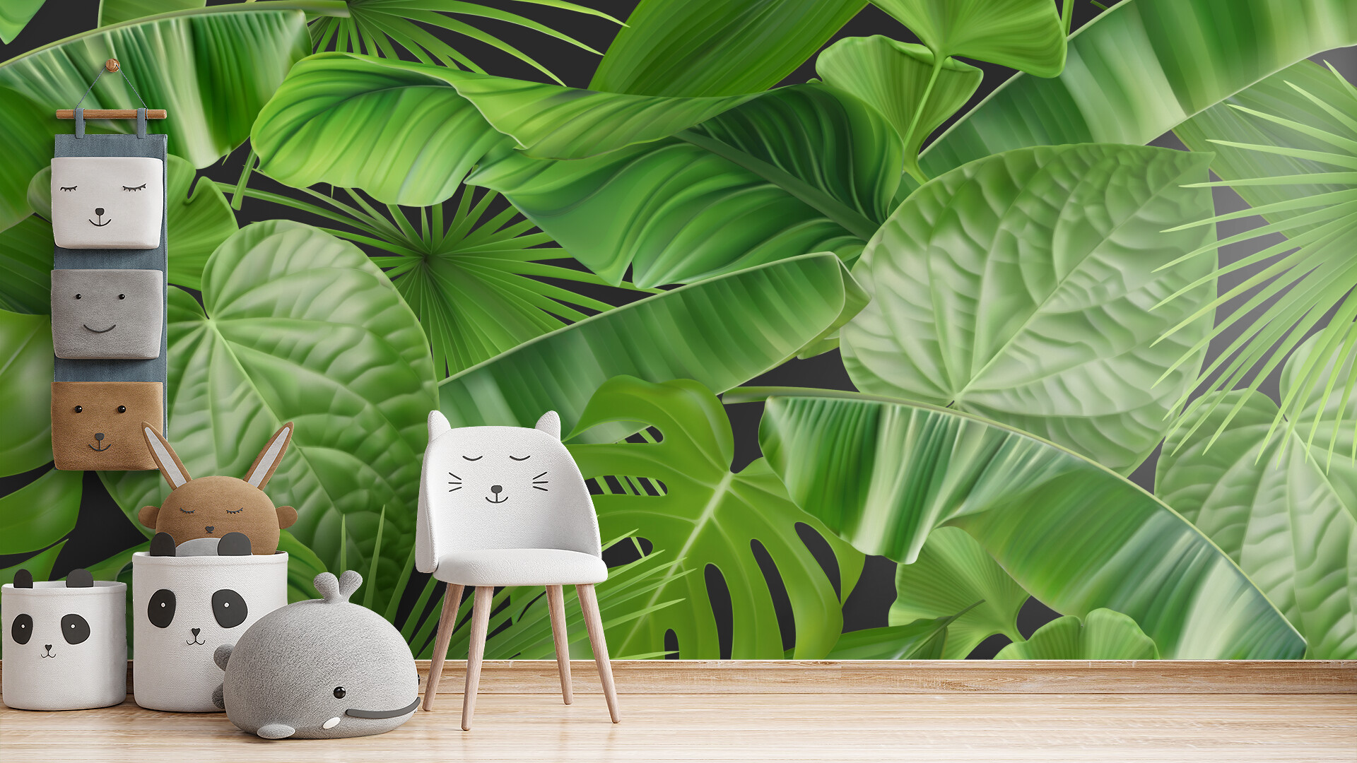 Fototapet realistic jungle foliage 3d, dintr-o bucată, grandcanvas 