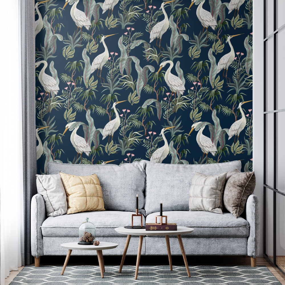 Fototapet white herons in the wild, dintr-o bucată, grandcanvas 