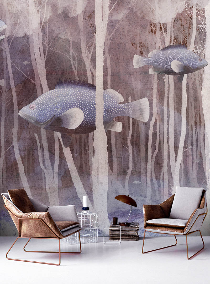 Fototapet contemporan Fish Forest II, personalizat, Idea Murale idea murale