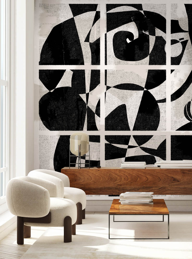 Fototapet contemporan retro future, personalizat, idea murale 
