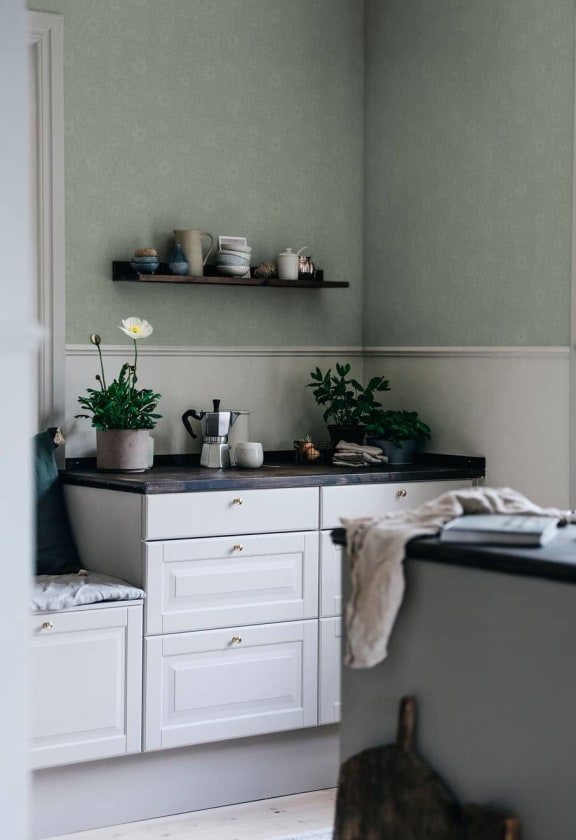 Tapet lavabil Anton, Forest Green, Sandberg, 5.3mp / rola 