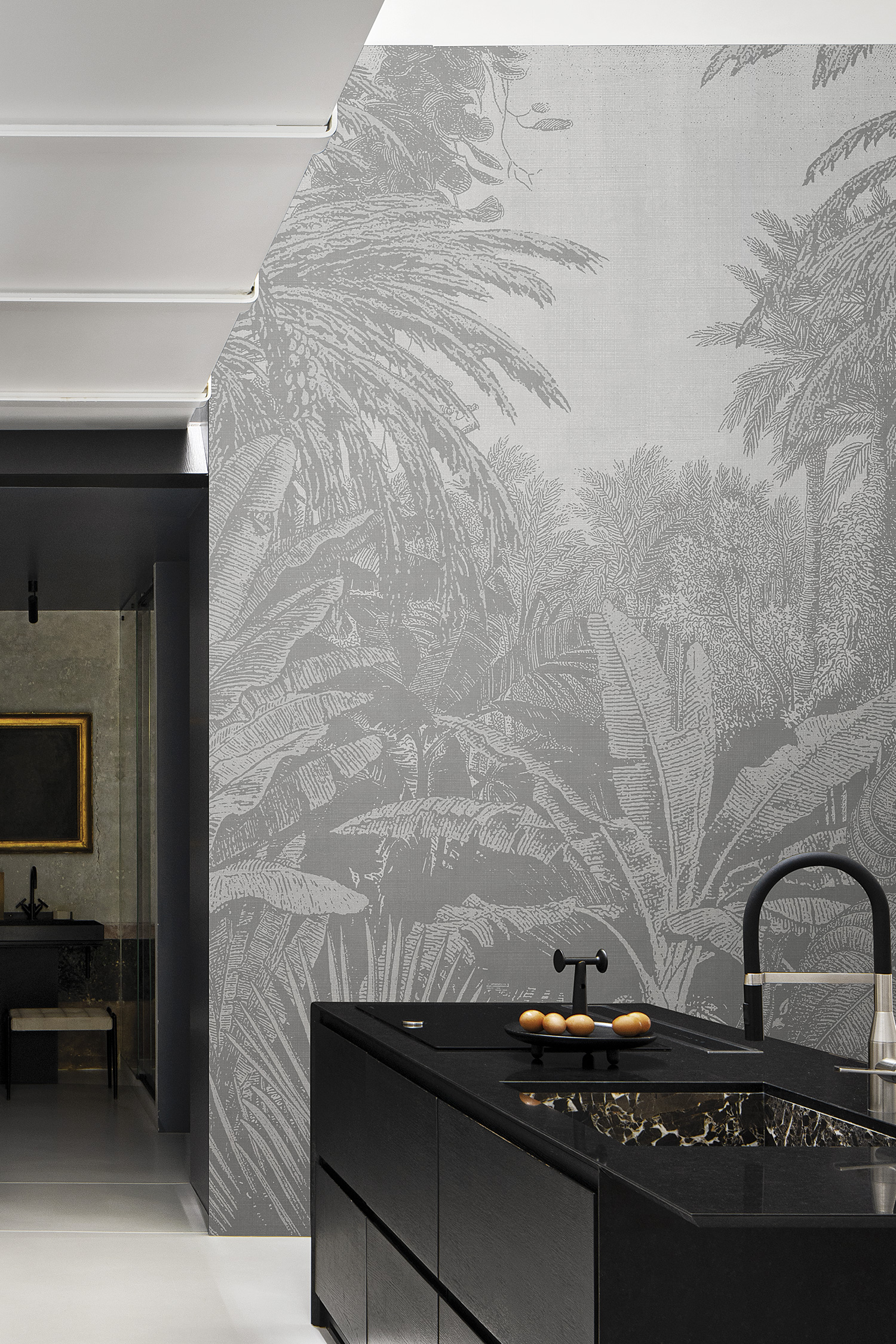 Tapet exclusive wallpaper / tropical mornings re-edition (gri), londonart 