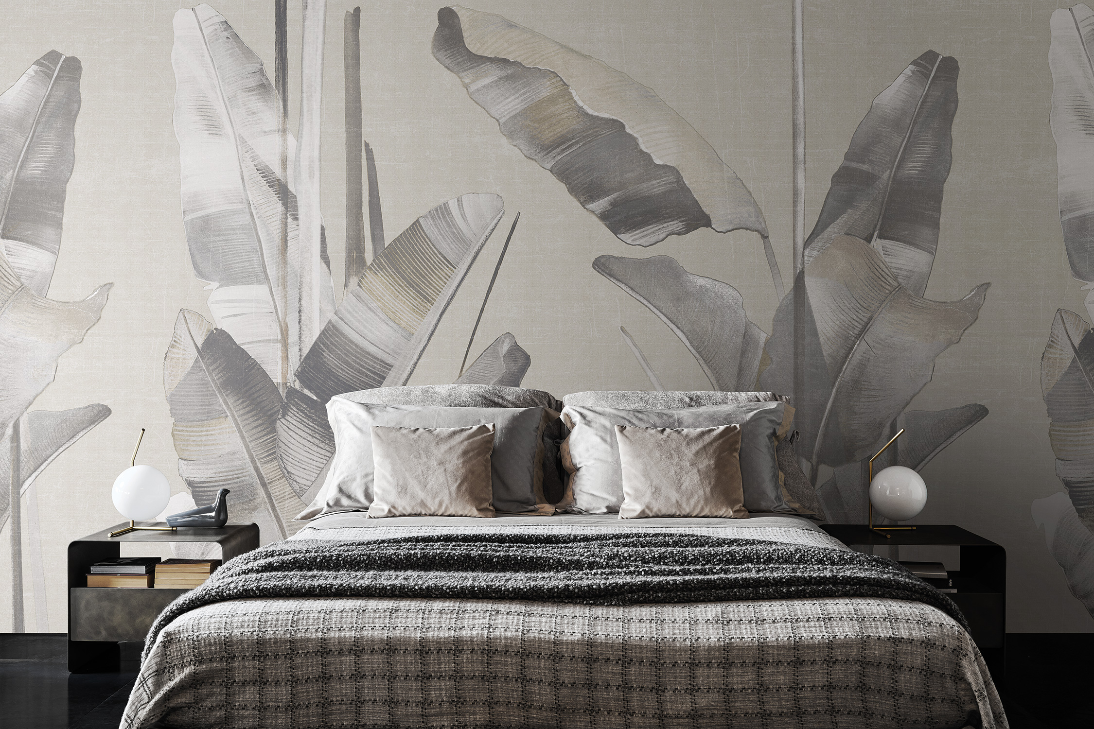 Tapet exclusive wallpaper / feuilles re-edition (bej), londonart 