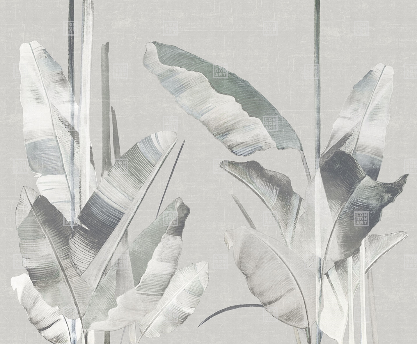 Tapet exclusive wallpaper / feuilles re-edition (gri), londonart 
