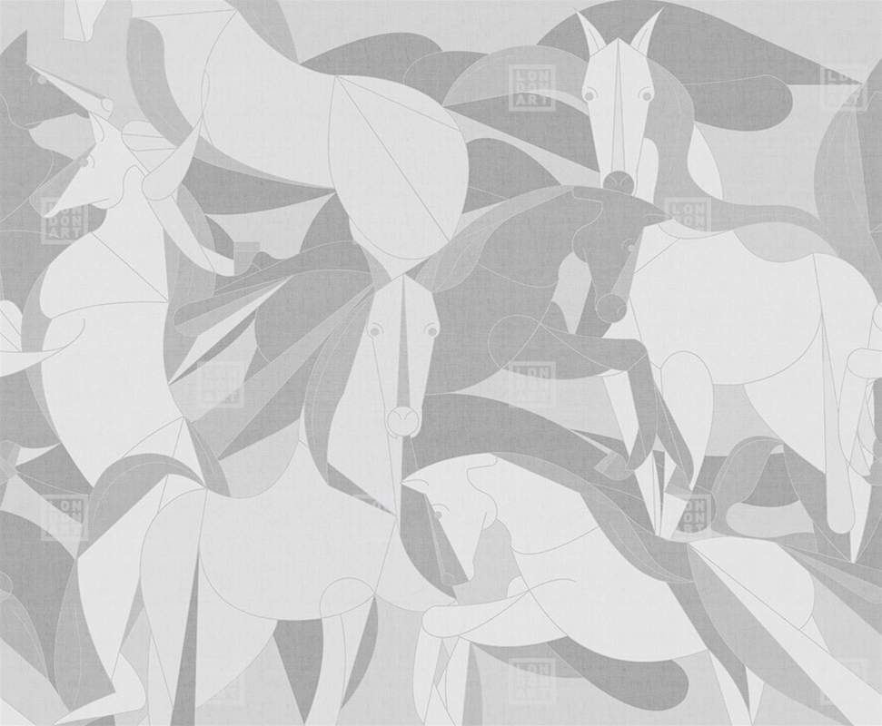 Tapet exclusive wallpaper / murgese horses re-edition (gri), londonart 