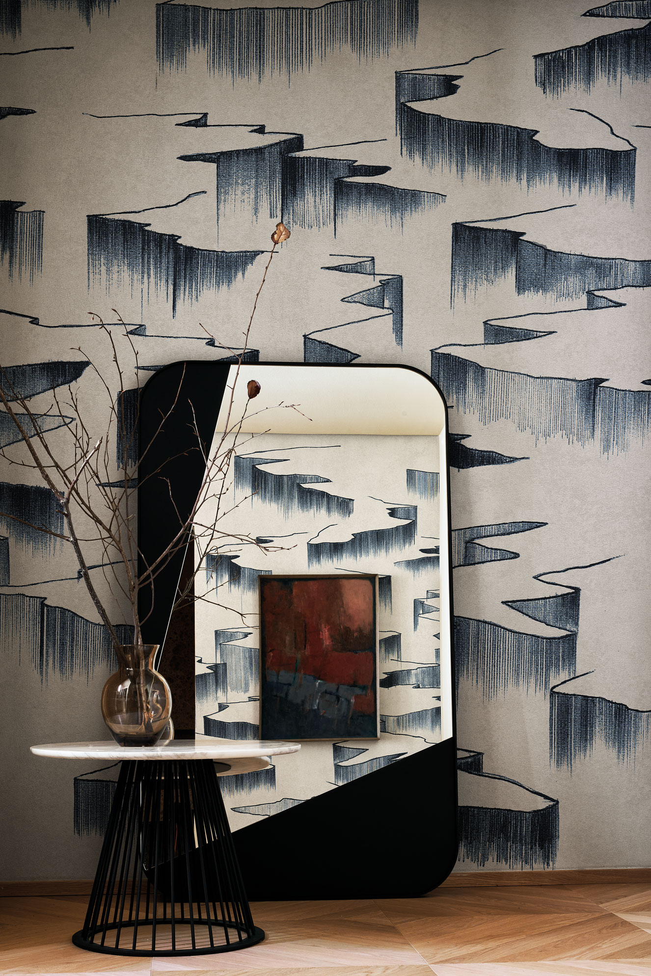 Tapet giopagani / grey lagoons (gri), londonart 