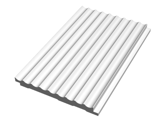 Panou decorativ 3D din polimer rigid, model Riflaj WP6 - 13x1.2x270 cm, Manavi
