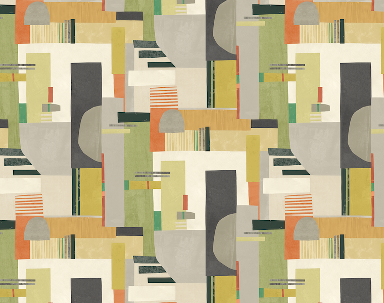 Tapet Blocs, Sage & Amber, Ohpopsi