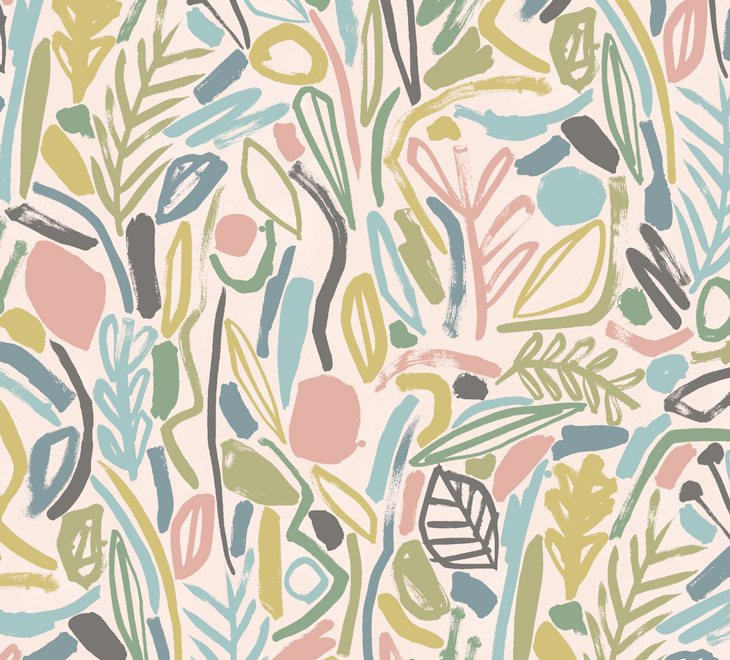 Tapet verdure, blush & petrol, ohpopsi 