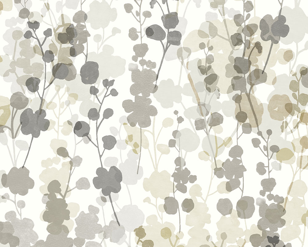 Tapet Blossom, Neutral Grey, Ohpopsi