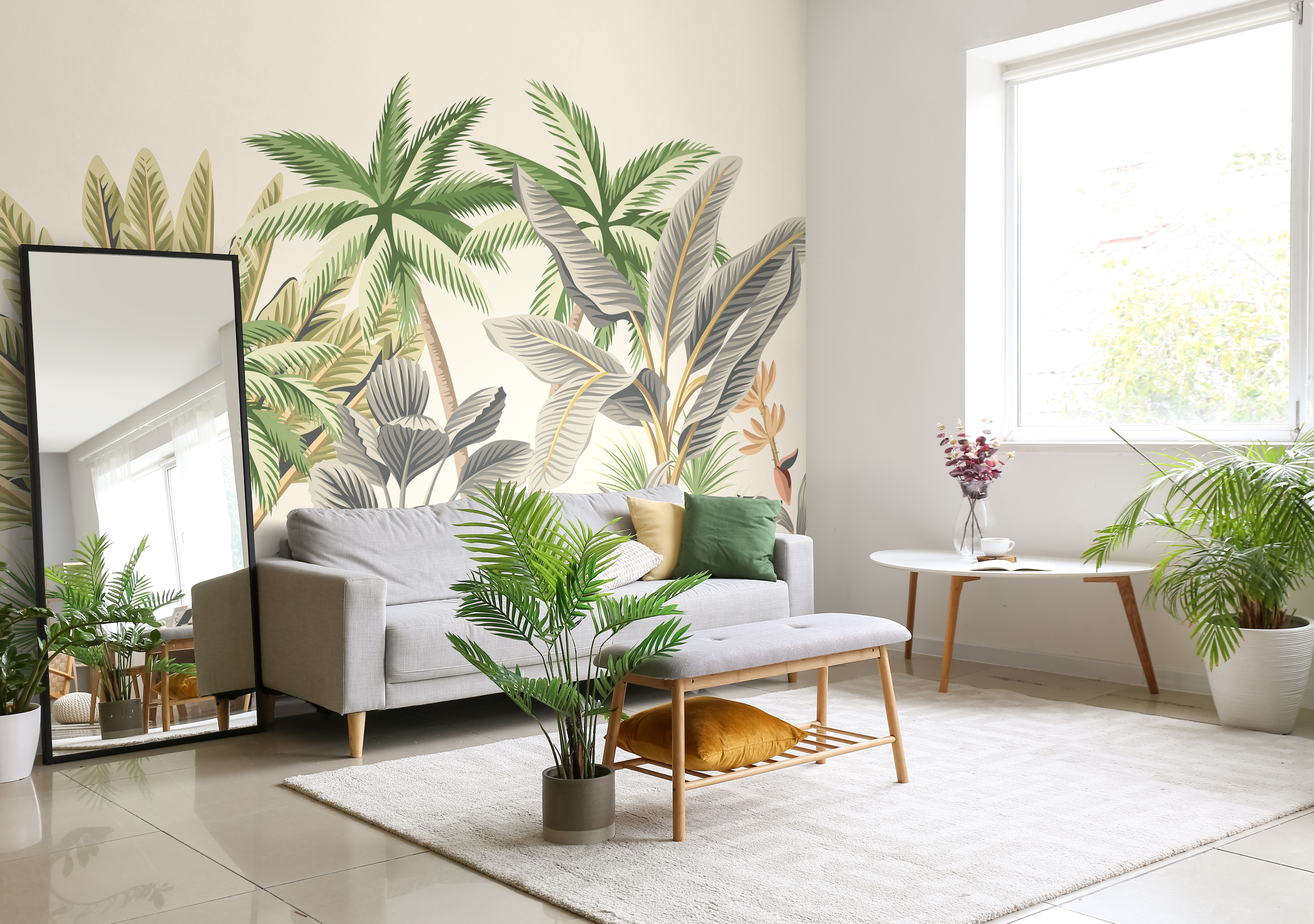 Fototapet Tropical Palm Trees L, Natural, Origin Murals, 350x280cm