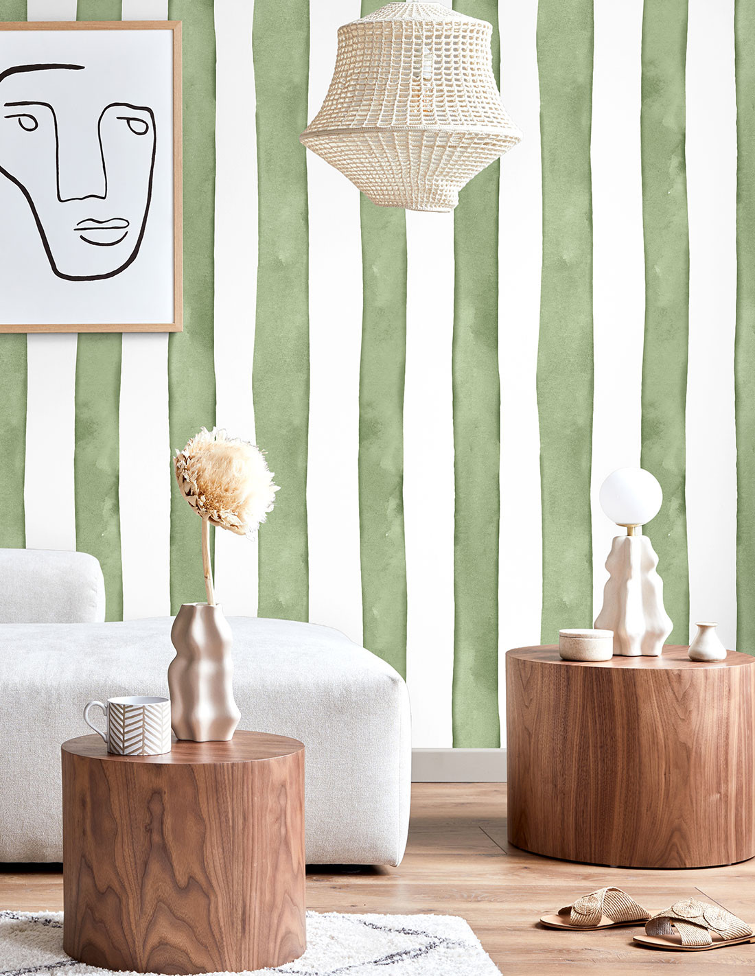 Tapet linha, verde, 1.5mp / rola, papermint 