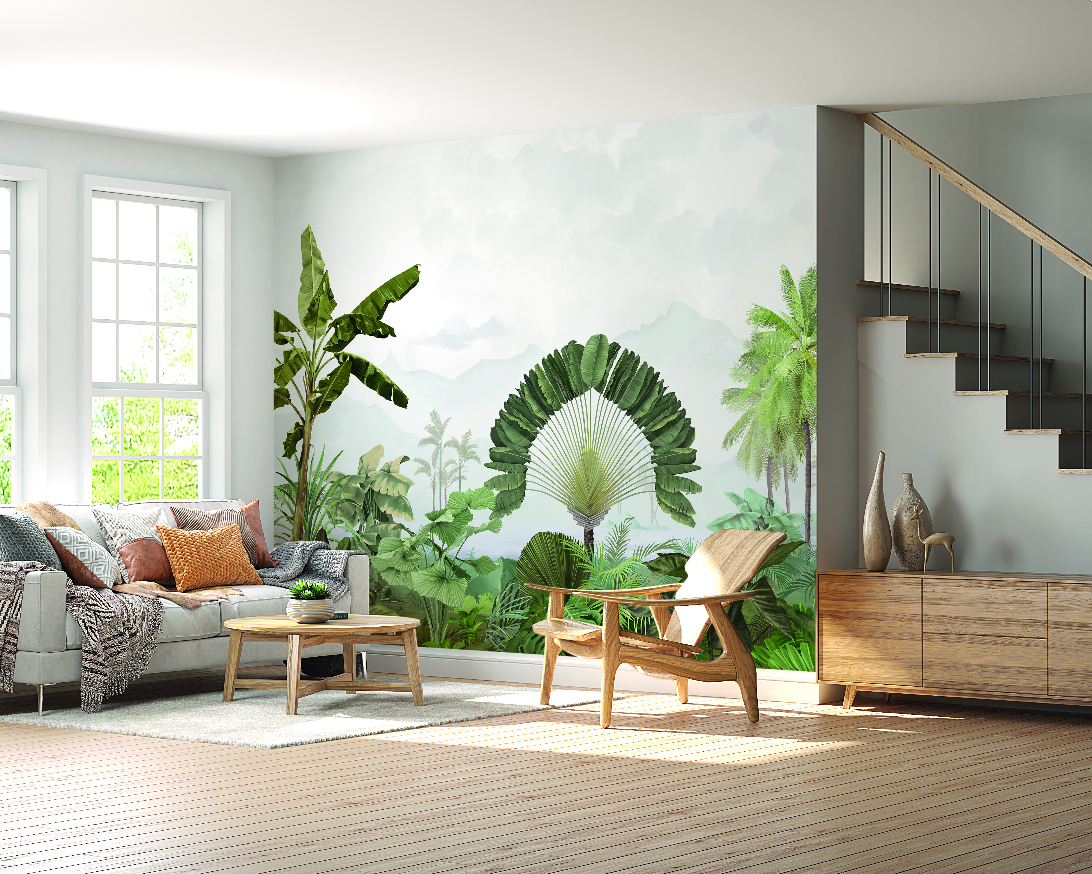 Tapet amazonia, patine, papermint 