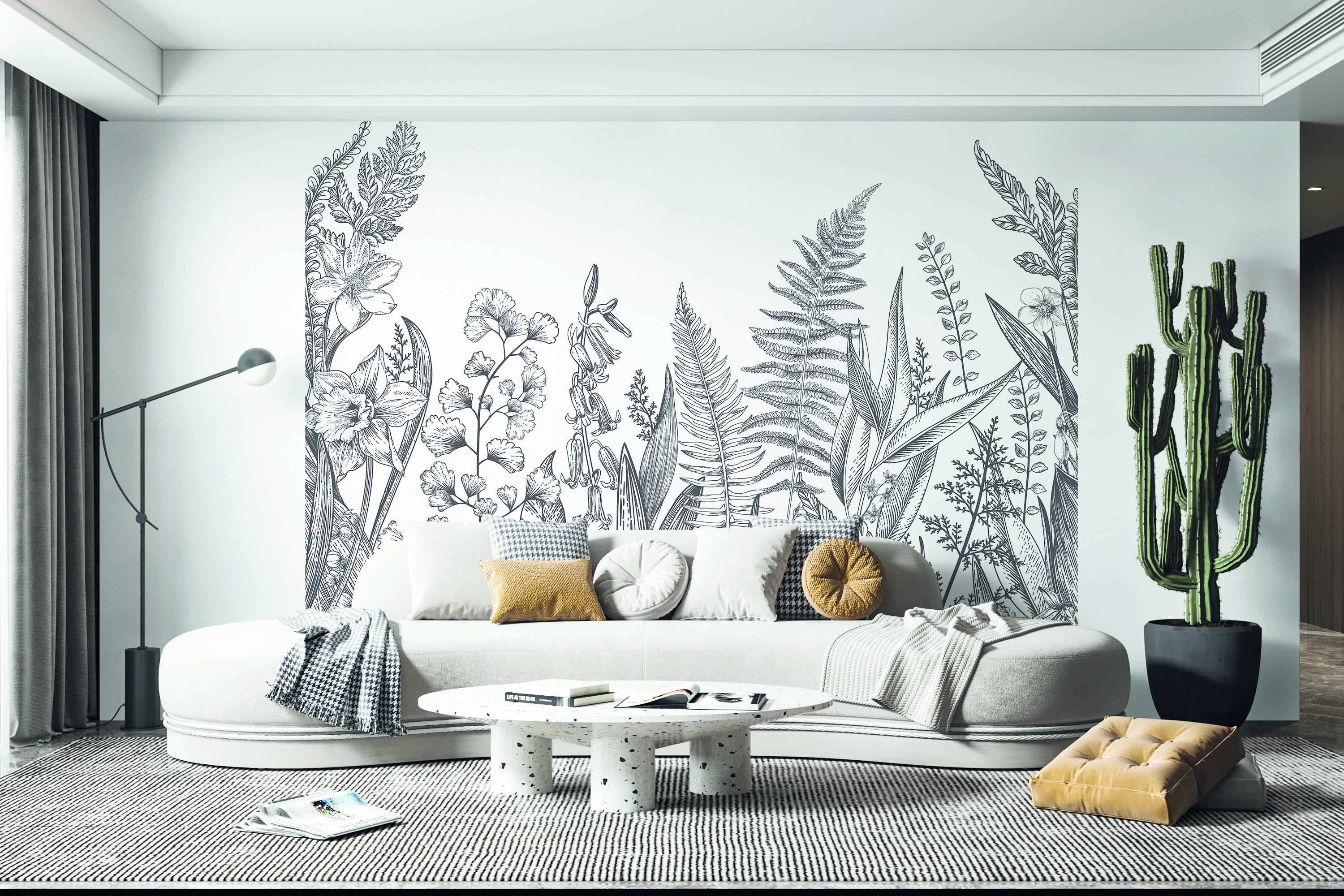 Tapet garden line, quartz, papermint 