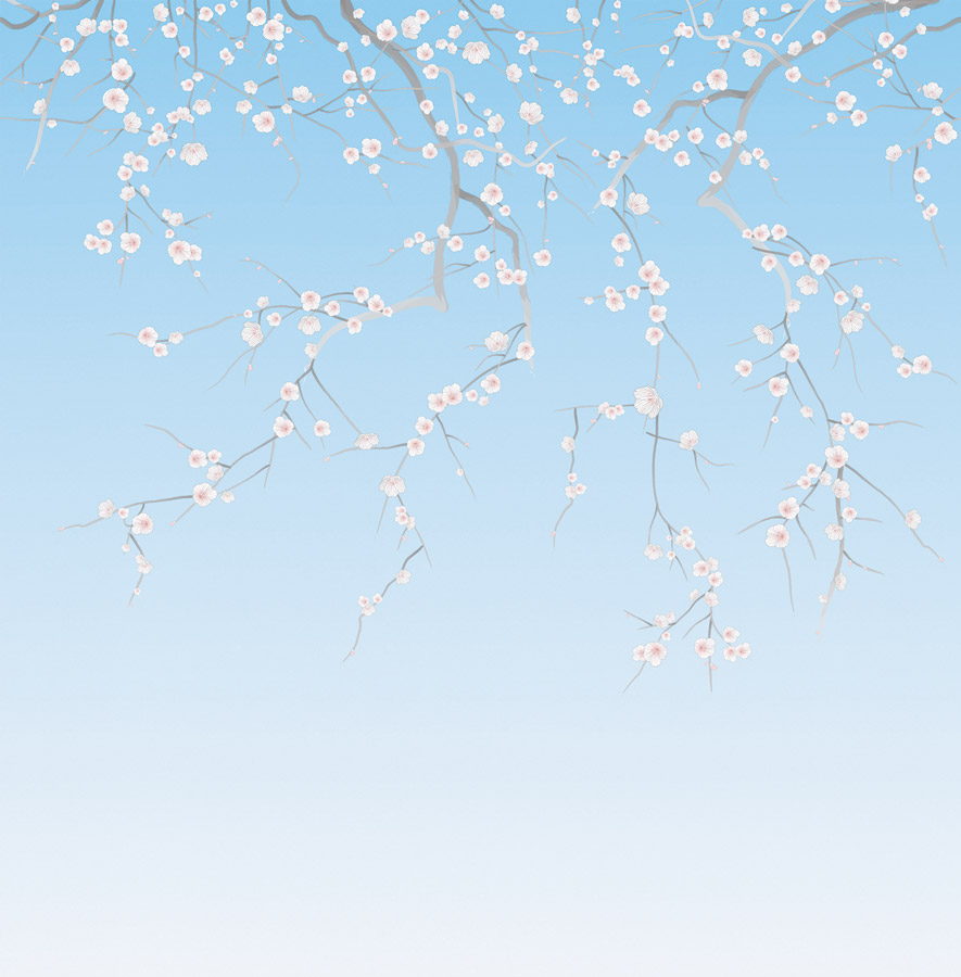 Tapet Sakura, Bleu Ciel, PaperMint