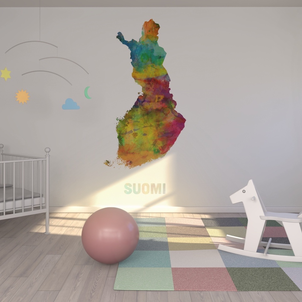 Fototapet harta finlanda, personalizat, photowall 