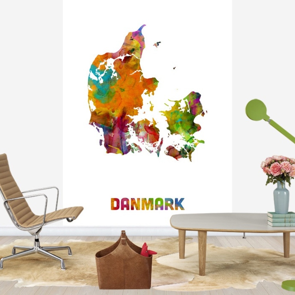 Fototapet hartă danemarca, personalizat, photowall 