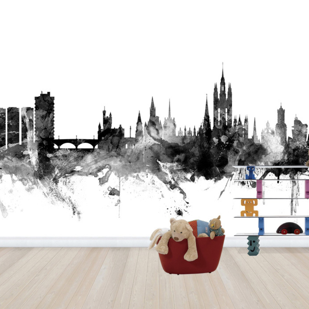 Fototapet aberdeen scotland peisaj negru, personalizat, photowall 